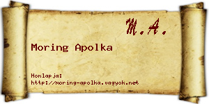 Moring Apolka névjegykártya